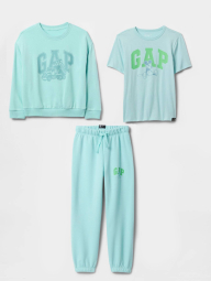 Дитячий комплект GAP світшот та джоггери 1159844692 (Бірюзовий 2)