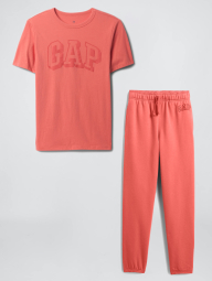 Дитячий комплект GAP футболка та джоггери на флісі 1159845971 (Рожевий M)