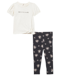 Детский комплект Calvin Klein футболка и леггинсы 1159847606 (Молочный 12M)