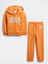Дитячий костюм на флісі GAP толстовка та джоггери 1159848073 (Помаранчевий 3)