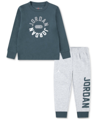 Детский костюм Nike Jordan лонгслив и штаны 1159860172 (Серый/Зеленый 2T) на рост 86-92 см