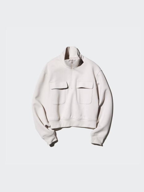 Женский костюм UNIQLO укороченная толстовка и шорты Bermuda 1159842737 (Серый S)