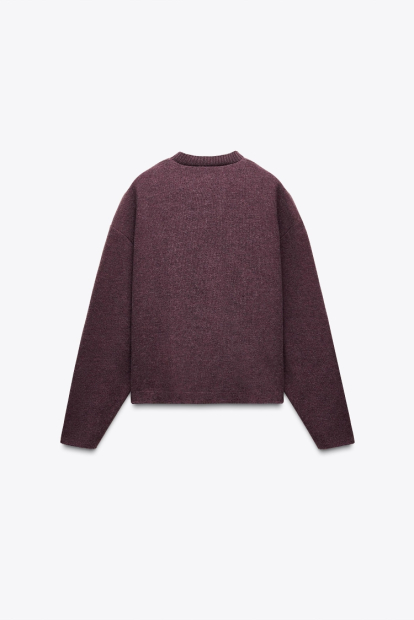 Женский костюм ZARA свитер и штаны 1159842928 (Бордовый S)