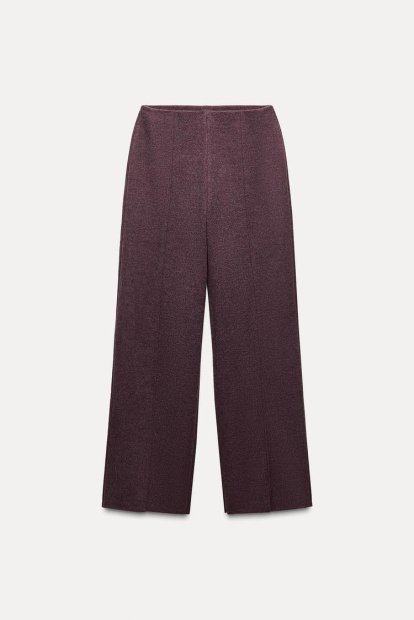 Женский костюм ZARA свитер и штаны 1159842928 (Бордовый S)