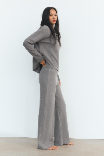 Женский костюм ZARA свитер и штаны 1159842933 (Серый M)