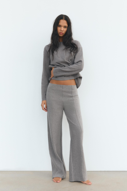 Женский костюм ZARA свитер и штаны 1159842933 (Серый M)