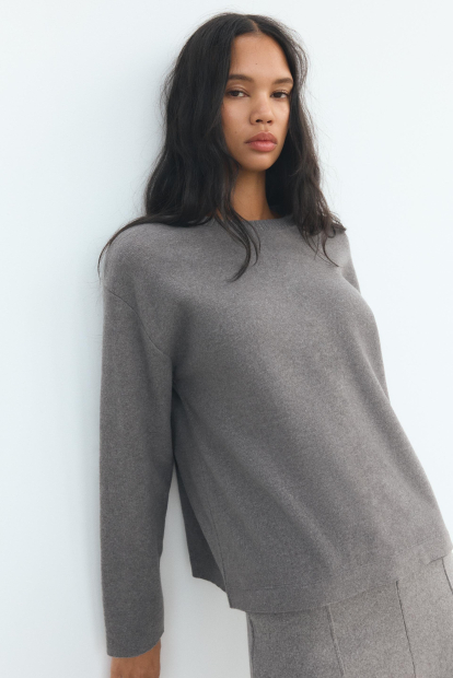 Женский костюм ZARA свитер и штаны 1159842933 (Серый M)