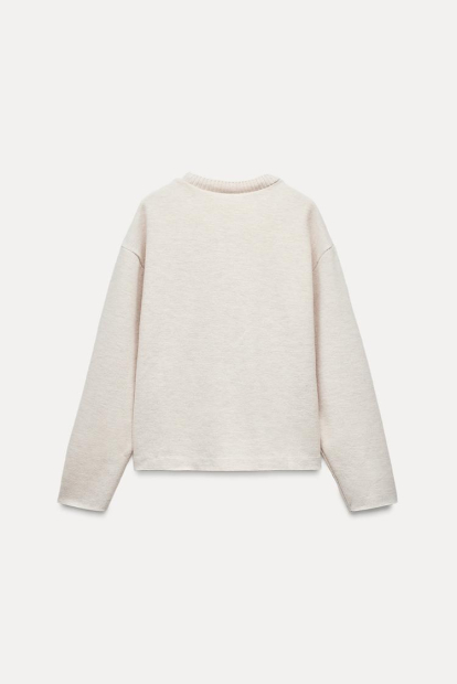 Женский костюм ZARA свитер и штаны 1159842943 (Молочный L)
