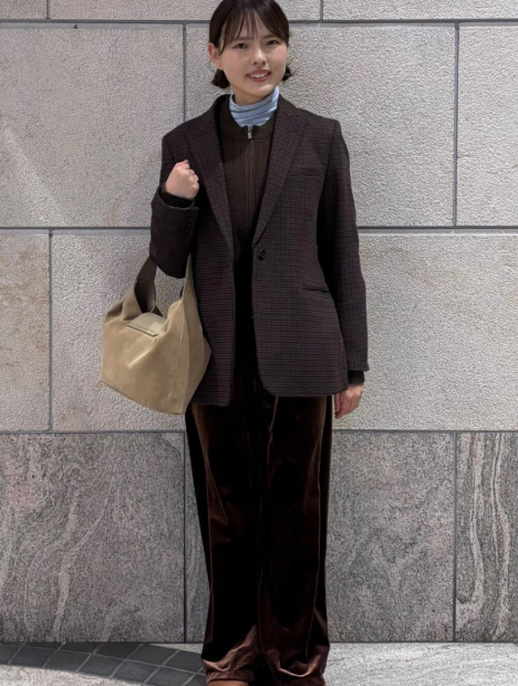 Женский велюровый костюм UNIQLO футболка и штаны 1159855638 (Коричневый M)