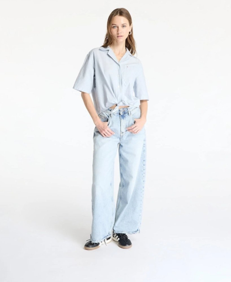 Жіночий костюм Tommy Hilfiger сорочка та шорти 1159855766 (Блакитний XS)