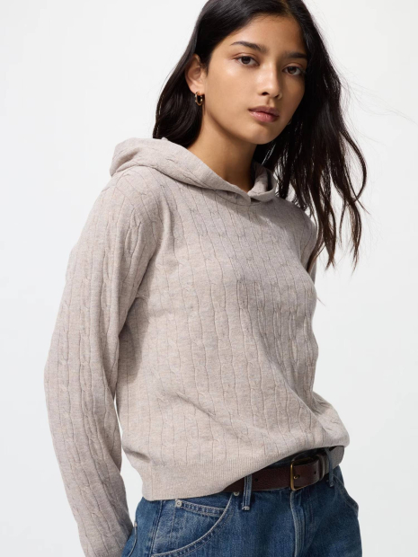 Женский костюм UNIQLO свитер и штаны 1159857748 (Бежевый M)