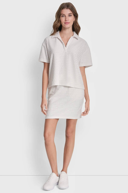 Жіночий костюм DKNY футболка та спідниця 1159896317 (Молочний S)