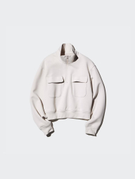 Женский костюм UNIQLO укороченная толстовка и шорты Bermuda 1159842737 (Серый S)