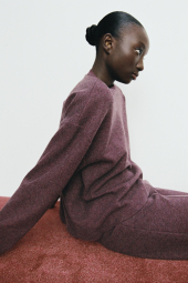 Женский костюм ZARA свитер и штаны 1159842928 (Бордовый S)