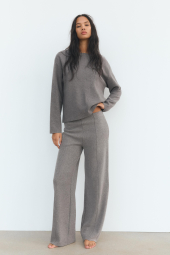 Жіночий костюм ZARA светр та штани 1159842933 (Сірий M)