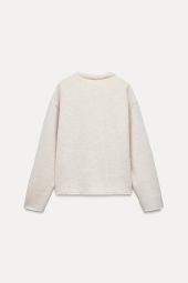 Женский костюм ZARA свитер и штаны 1159842943 (Молочный L)