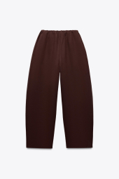 Женский костюм ZARA лонгслив и штаны-бананы 1159842952 (Бордовый S)