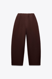 Женский костюм ZARA лонгслив и штаны-бананы 1159842952 (Бордовый S)