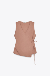 Женский легкий костюм ZARA топ и штаны 1159842963 (Оранжевый XL)