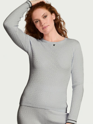 Женский вязаный костюм Victoria's Secret свитер и штаны 1159850959 (Серый L)