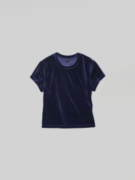 Женский велюровый костюм UNIQLO футболка и штаны 1159854781 (Синий M)