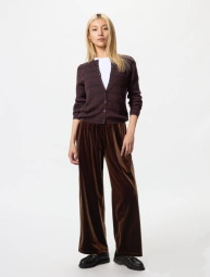 Женский велюровый костюм UNIQLO футболка и штаны 1159855638 (Коричневый M)