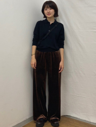 Женский велюровый костюм UNIQLO футболка и штаны 1159855638 (Коричневый M)