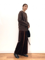 Женский велюровый костюм UNIQLO футболка и штаны 1159855638 (Коричневый M)