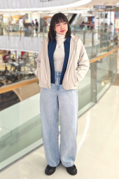 Вязаный женский костюм UNIQLO куртка-рубашка и штаны 1159855549 (Синий XL)