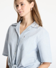 Жіночий костюм Tommy Hilfiger сорочка та шорти 1159855766 (Блакитний XS)