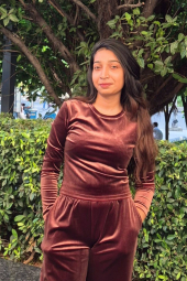 Женский велюровый костюм UNIQLO лонгслив и юбка 1159856432 (Коричневый S)