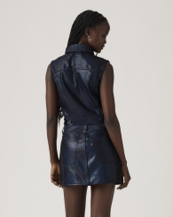 Женский джинсовый костюм Levi's жилетка и юбка 1159856483 (Синий XS/26)