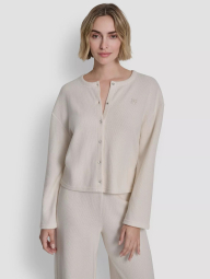 В'язаний жіночий костюм DKNY Jeans кардиган та штани 1161040926 (Молочний M)