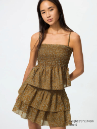 Женский комплект UNIQLO топ и мини юбка 1162750190 (Коричневый L)