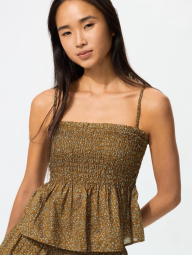 Женский комплект UNIQLO топ и мини юбка 1162750190 (Коричневый L)