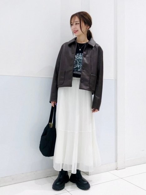 Куртка з екошкіри UNIQLO на гудзиках 1159854027 (Коричневий XXL)