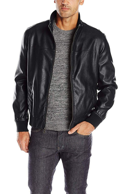 Мужская куртка Tommy Hilfiger из искусственной кожи 1159862032 (Черный M)