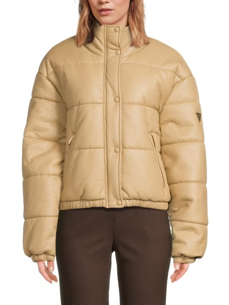 Жіноча куртка з екошкіри GUESS 1159863426 (Бежевий XXL)