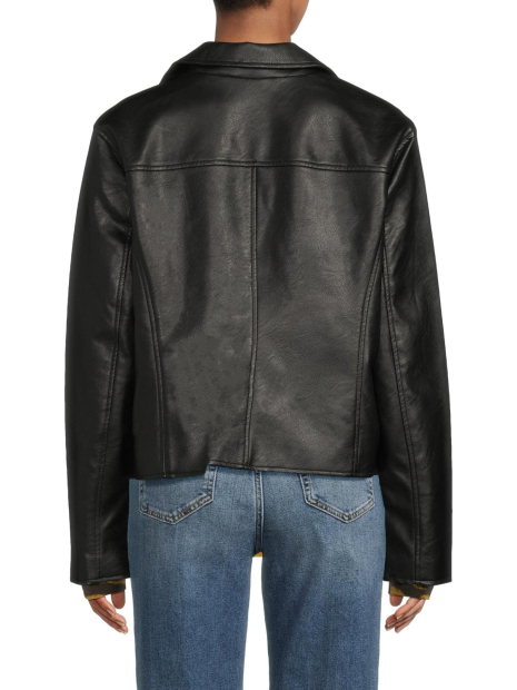 Женская куртка из экокожи Levi's на молнии 1159864300 (Черный L)