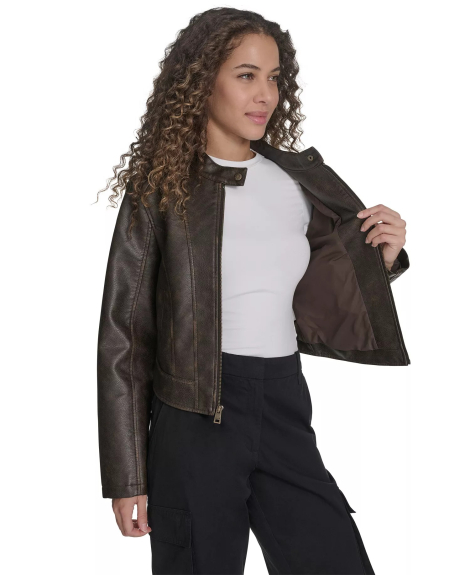 Женская куртка из экокожи Levi's 1161044233 (Коричневый L)