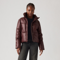 Женская куртка Levi's из экокожи 1159855083 (Бордовый L)
