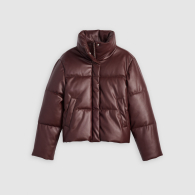 Женская куртка Levi's из экокожи 1159855083 (Бордовый L)