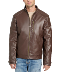 Чоловіча куртка Guess з екошкіри 1159858079 (Коричневий XL)