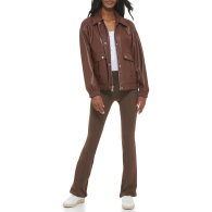 Женская куртка-бомбер из искусственной кожи Levi's 1159858694 (Коричневый M)