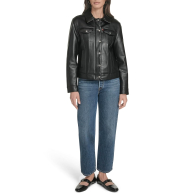 Куртка из экокожи Levi's с воротником из искусственной овчины 1159860629 (Черный L)