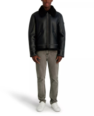 Мужская куртка из экокожи Karl Lagerfeld Paris с искусственным мехом 1159864038 (Черный M)