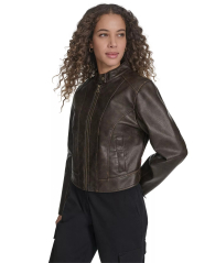 Женская куртка из экокожи Levi's 1161044233 (Коричневый L)