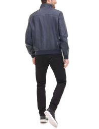 Мужской бомбер Tommy Hilfiger куртка из экокожи 1162393319 (Синий L)