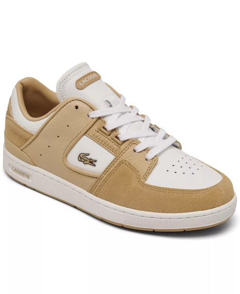 Жіночі шкіряні кросівки Court Cage Lacoste 37 (6 US) 23 см Білий/Бежовий 1159843270