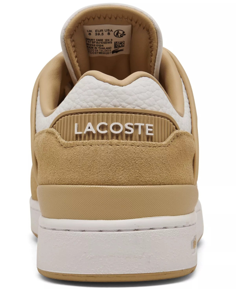 Жіночі шкіряні кросівки Court Cage Lacoste 37 (6 US) 23 см Білий/Бежовий 1159843270